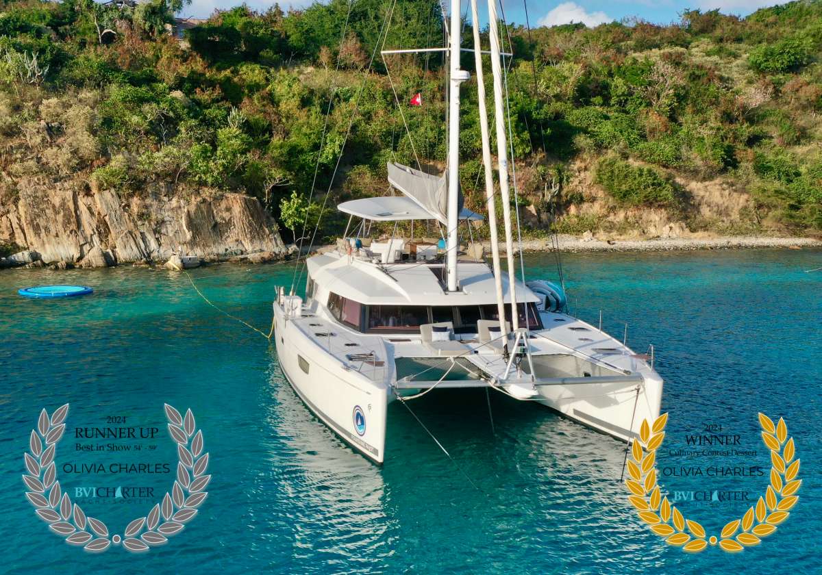 Unwind in luxury and style aboard this stunning 2018 Fountain Pajot sailing catamaran, meticulously crafted to accommodate up to 8 guests on a luxurious 58ft catamaran

Step into the primary cabin, where a plush king-size bed awaits, complemented by a spacious work desk and a cozy lounge area, perfect for unwinding after a day of adventure.

Three additional well-appointed cabins offer ample space and comfort, each boasting a queen-size berth, ensuring that every guest can retreat to their own private sanctuary.

Embark on unforgettable voyages, surrounded by breathtaking scenery and the tranquility of the open seas, aboard this exceptional catamaran.