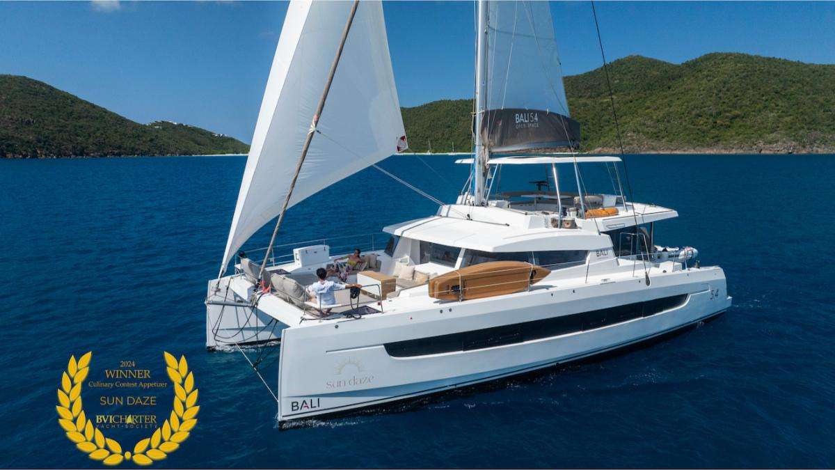 SUN DAZE, a 55 ft Sailing Catamaran, available for luxury crewed charter