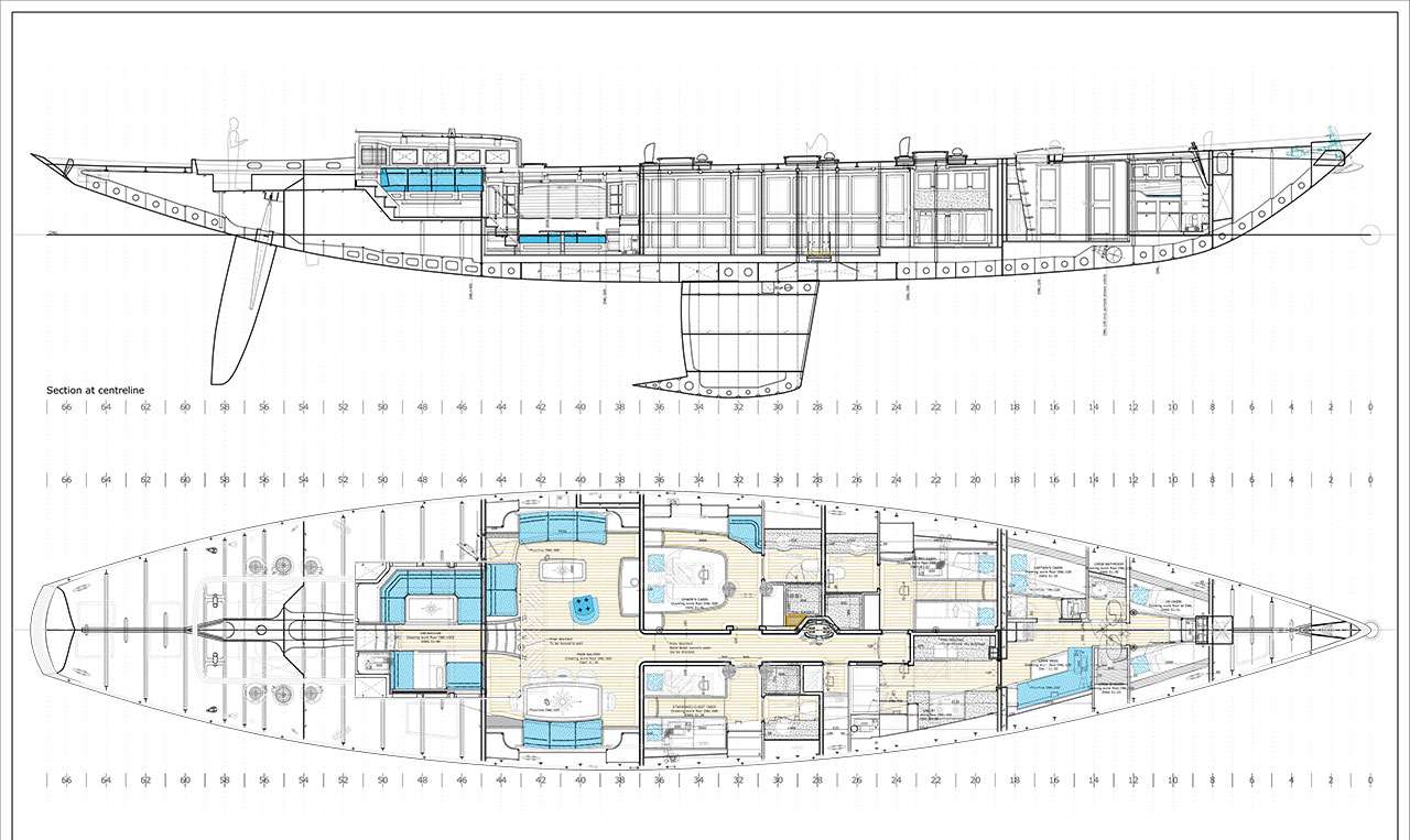 Explore the layout and specifications for AURELIUS , a 111 ft Sailing Monohull