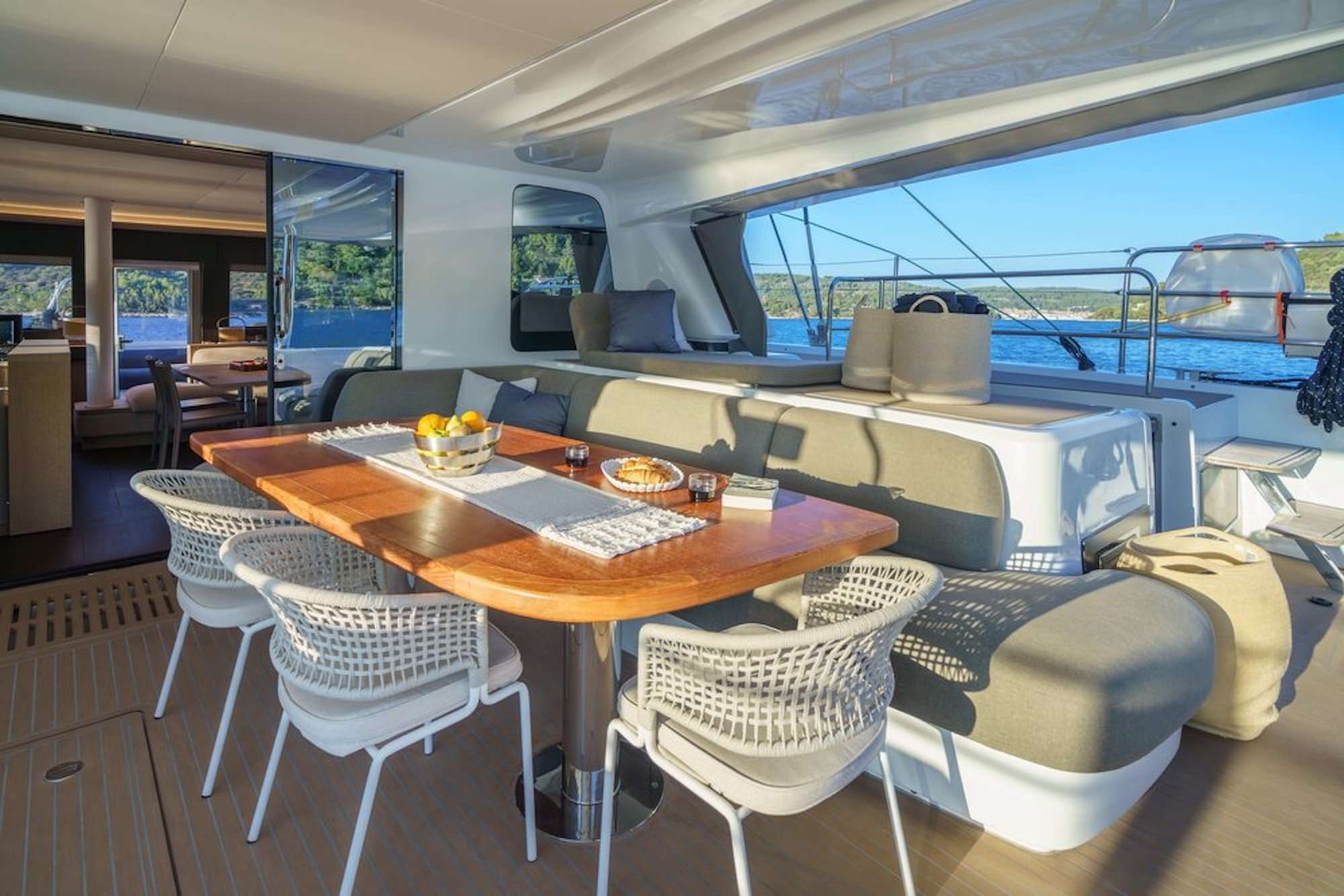 Popular dining area on aft deck