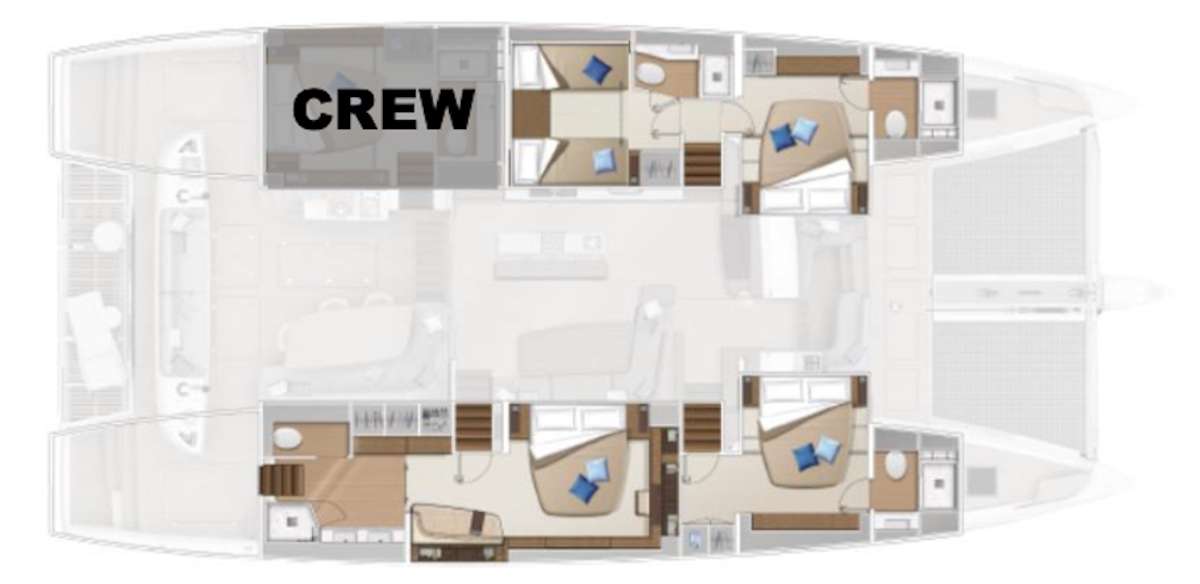 Explore the layout and specifications for PALOMA, a 65 ft Sailing Catamaran