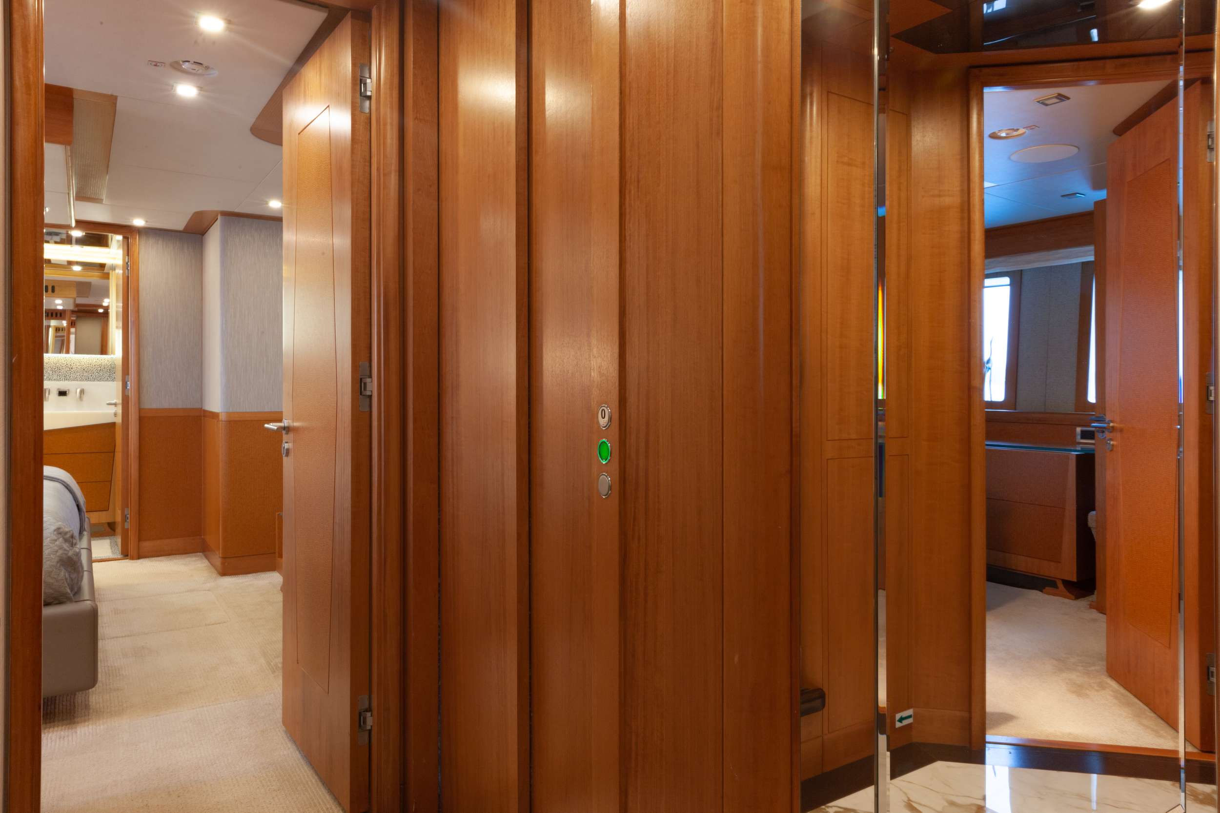 Elevator from lower stateroom to Sundeck 