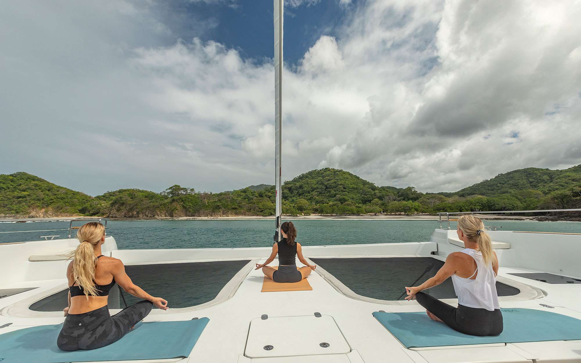 Guests can start the day with alfresco yoga