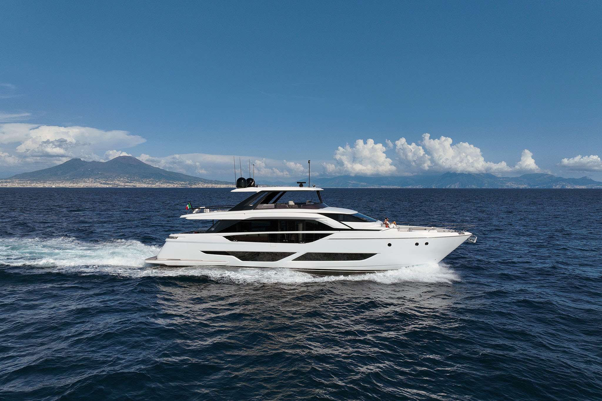 Fast is a performing 27 m. yacht built in 2024 by Ferretti, featuring cutting-edge design.
The exterior decks provide a perfect backdrop and support for al fresco dining and other convivial moments.
The refined design of the interiors is dominated by flowing, harmonious lines including the welcoming salon with lavish dining zone.
On the lower deck 4 cosy cabins accomodate up to 8 guests: 1 owner’s cabin, 1 Vip cabin, 1 Double cabin, 1 Twin cabin convertible into a double; all with en suite bathrooms.

* Sistership photos, new photos will follow soon
