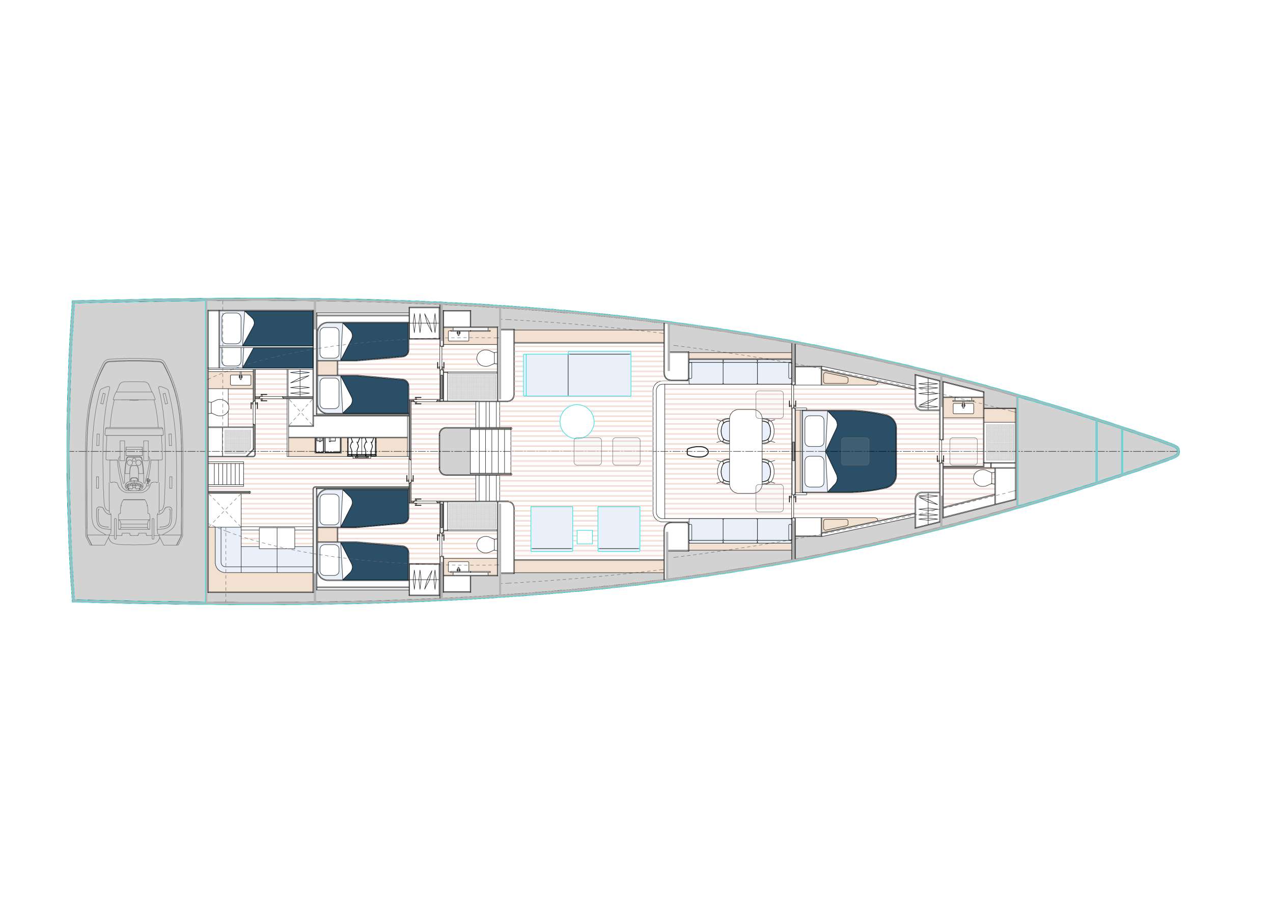 Explore the layout and specifications for CALABASH, a 78 ft Sailing Monohull