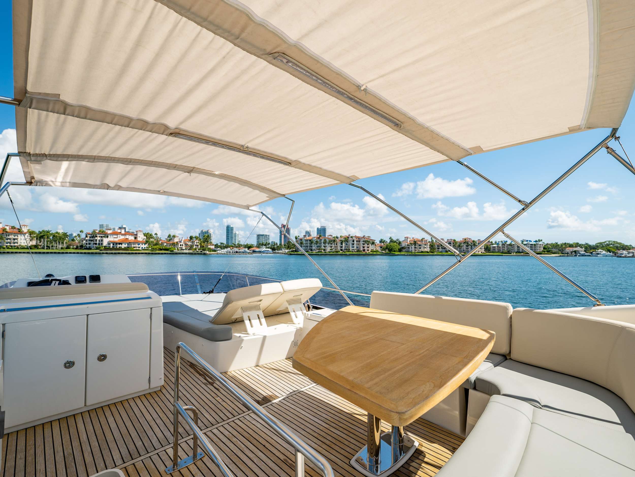 Flybridge dining area