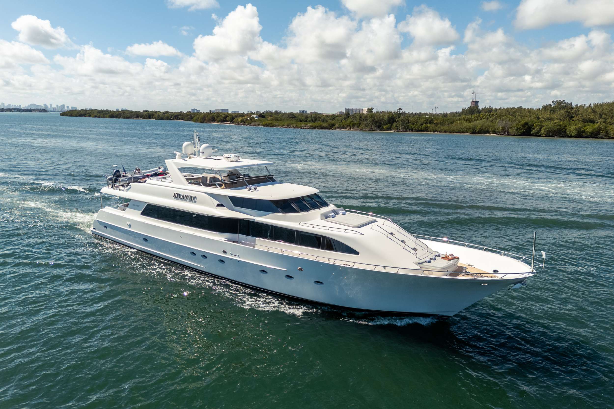 M/Y Atlantic is a highly-customized, continuously-improved 108-foot motor yacht, constructed by the country’s premier ship builder, Westport Yachts.